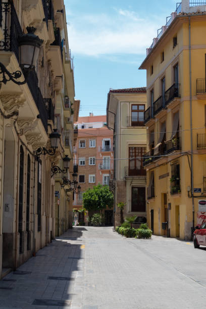 istock Empty streets of Valencia city after quarantine 1248791302