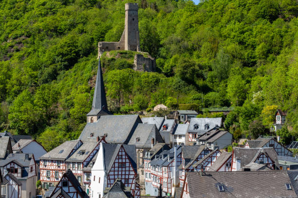 istock Scenic view at village Monreal in the Eifel 1248792589