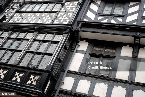 Chester Architecture Stock Photo - Download Image Now - Architecture, Backgrounds, Black And White