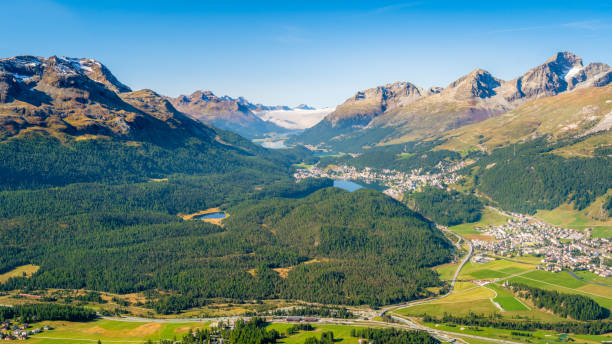 istock View from Muottas Muragl of Celerina and Engadine Lakes (Switzerland) 1248800121