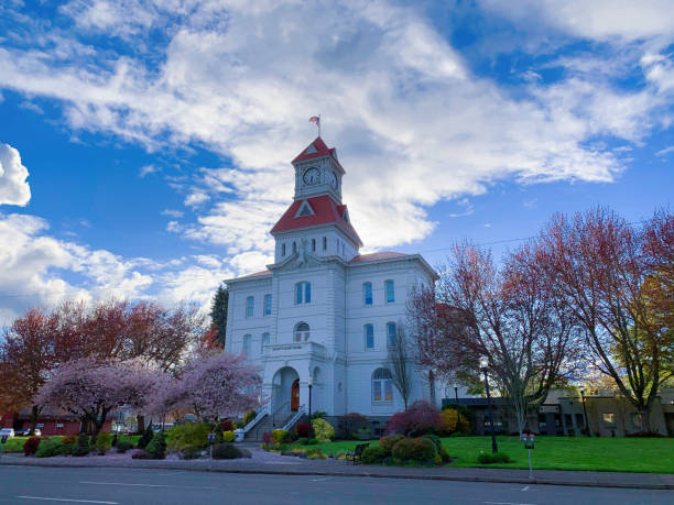 benton county courthouse - corvallis foto e immagini stock