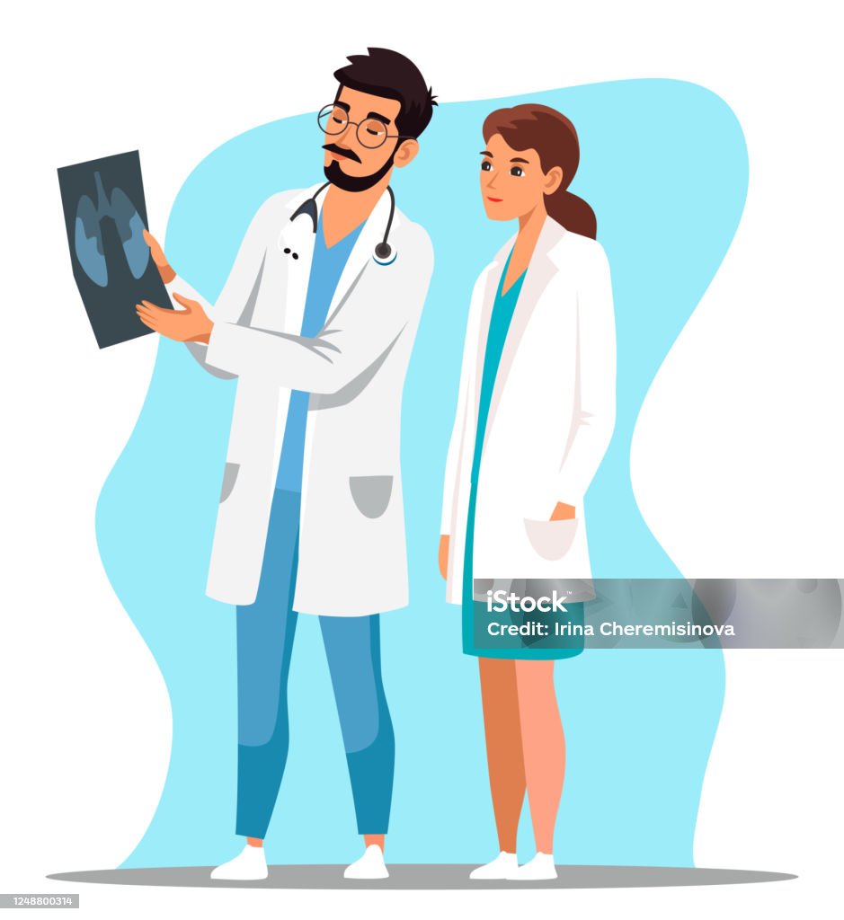 Bác Sĩ Nghiên Cứu Và Thảo Luận Về Hình Ảnh Phổi Bệnh Nhân Chụp ...