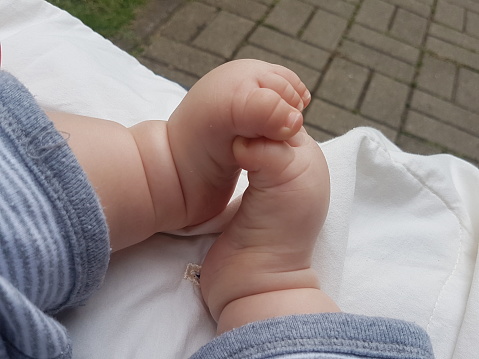 Close-up on baby feet