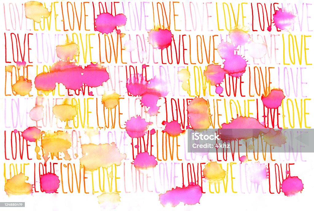 Continuo palabra Love bajo la lluvia - Ilustración de stock de Amor - Sentimiento libre de derechos