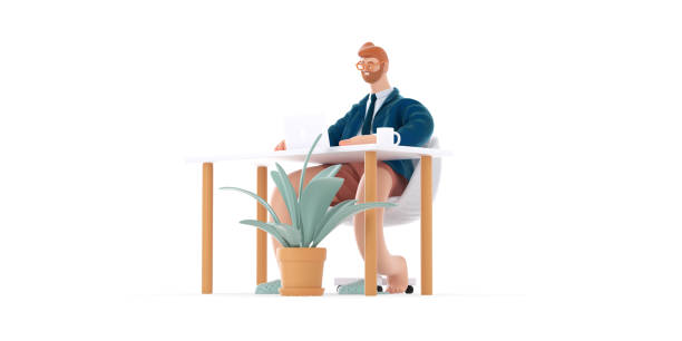 istock Home Office 3D illustartion 1248804365