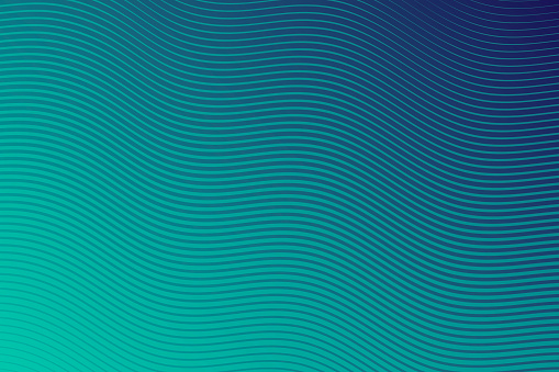 Modern and trendy abstract background. Geometric design with a beautiful gradient of curves and colors. This illustration can be used for your design, with space for your text (colors used: Green, Blue, Black). Vector Illustration (EPS10, well layered and grouped), wide format (3:2). Easy to edit, manipulate, resize or colorize.