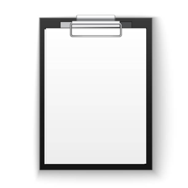 tablet with paper tablet with paper and notepa, excellent vector illustration, EPS 10 clipboard stock illustrations