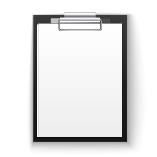 tablet with paper tablet with paper and notepa, excellent vector illustration, EPS 10 medical clipboard stock illustrations