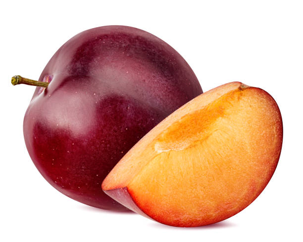 istock Plum isolated on white background with clipping path 1248808772