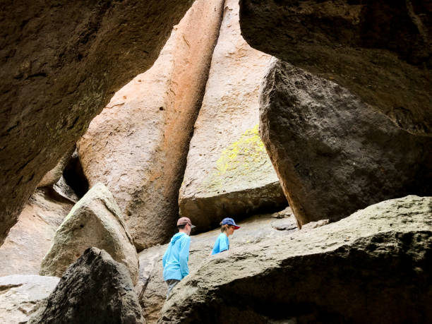 istock Children exploring rock caves and ravines 1248826830