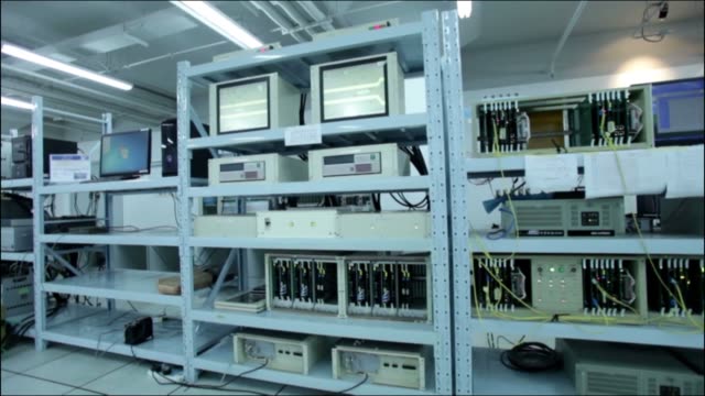 Vintage server room. Information technologies, ISP, control room oncepts.