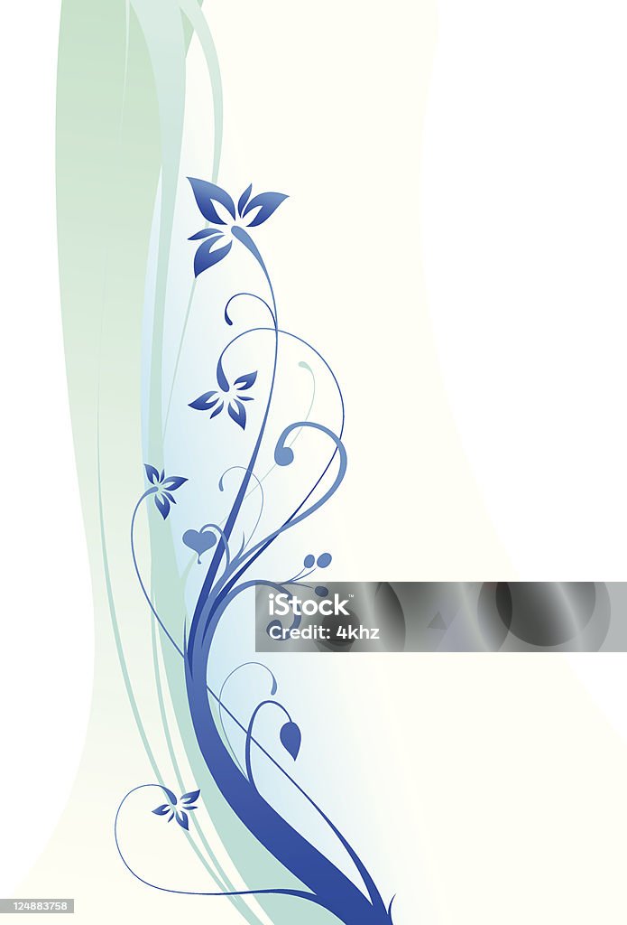 ブルーの花のベクトルの背景の花のオーナメント - 2000年代のロイヤリティフリーベクトルアート