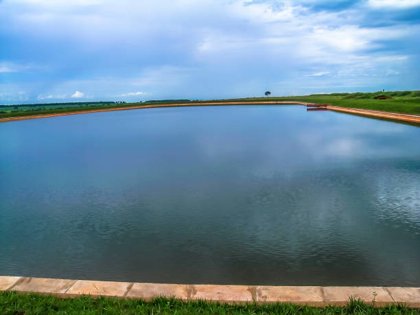 istock water reservoir for irrigation on corn farm in Brazil 1248846422