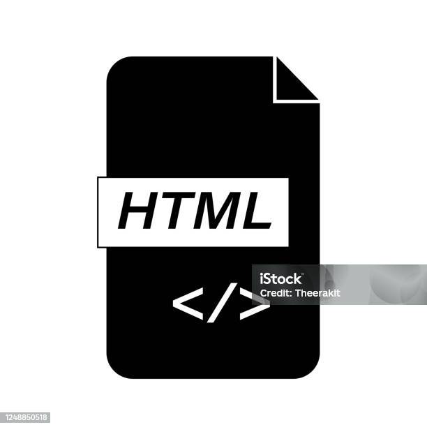 Coding Html Latar Putih Ikon Html Pada Latar Belakang Putih Gaya Datar Simbol Pengkodean Html ...