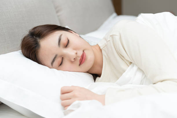 istock A young Asian woman is resting 1248850757