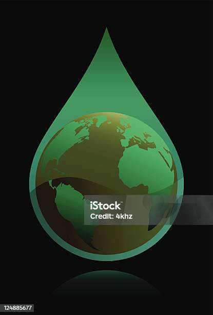 Mundo Globo Poluída Gota Vector - Arte vetorial de stock e mais imagens de Dentro - Dentro, Derrame de Petróleo, Desastre Ambiental