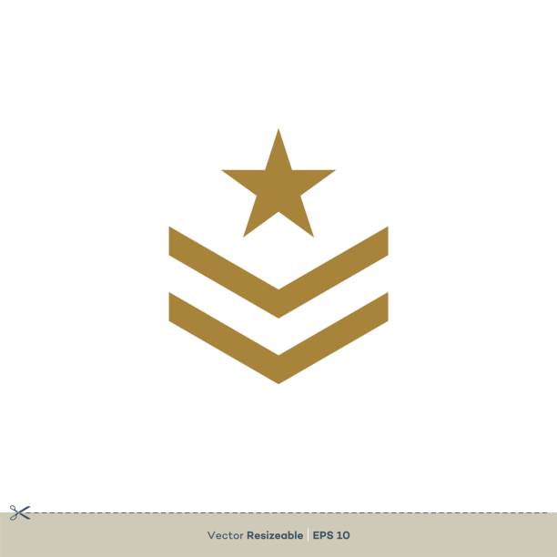 Star Badge Emblem Vector Logo Template Illustration Design. Vector EPS 10. Star Badge Emblem Vector Logo Template Illustration Design. Vector EPS 10. officer military rank stock illustrations