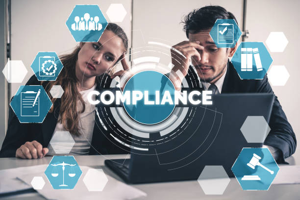 istock Compliance rule law and regulation graphic interface for business quality policy 1248867222