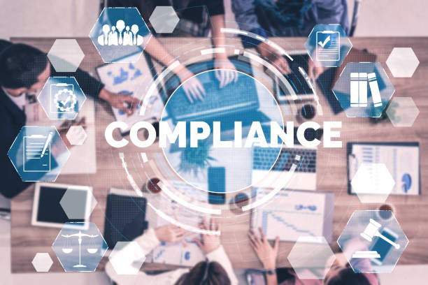istock Compliance rule law and regulation graphic interface for business quality policy 1248867263