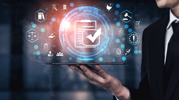 istock Compliance rule law and regulation graphic interface for business quality policy 1248867328