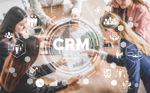 CRM Customer Relationship Management para el concepto de sistema de marketing de ventas empresariales photo
