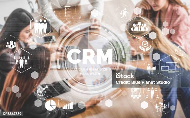 Crm Customer Relationship Management For Business Sales Marketing System Concept Stock Photo - Download Image Now
