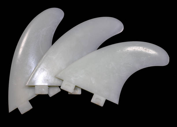 istock Surfboard fins on a black background 1248868719