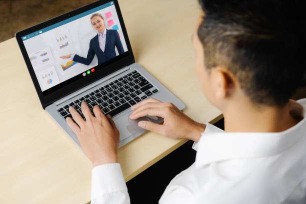 istock E-learning and Online Business Presentation Meeting Concept. 1248869234