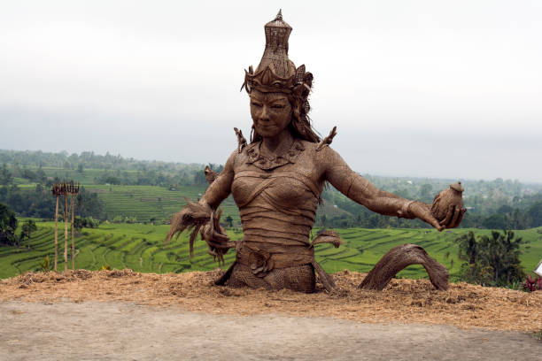 Woven woman sculpture in Bali