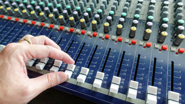 istock Light and Sound control mixer for Event on stage ,Professional device equipment 1248875600