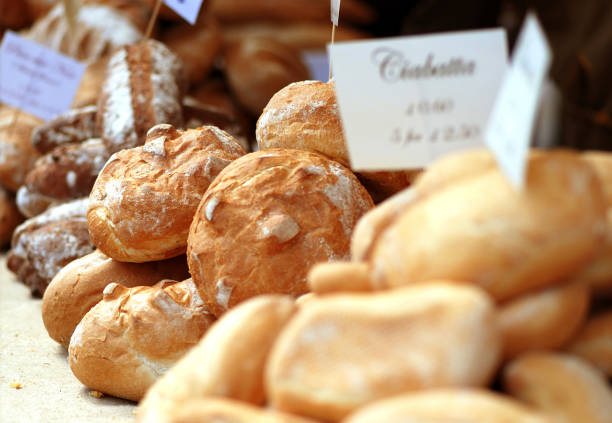 istock Street market fresh ingredients: bread 124887632