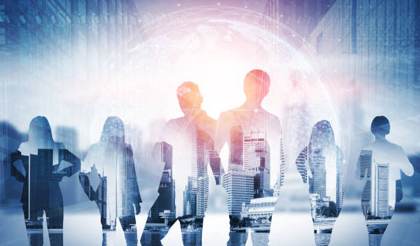 istock Creative image of many business people conference group meeting 1248876524