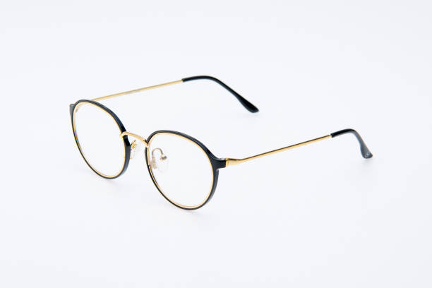 istock Fashion sunglasses black frames on white background. 1248876544