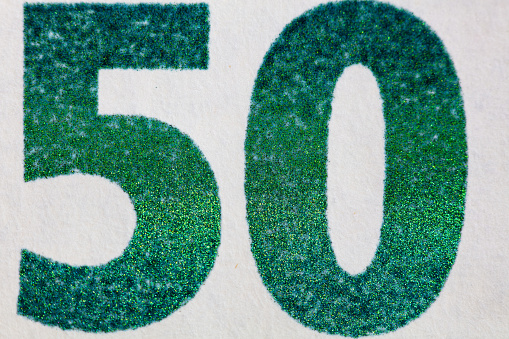 closeup of 50 euro banknote for design purpose