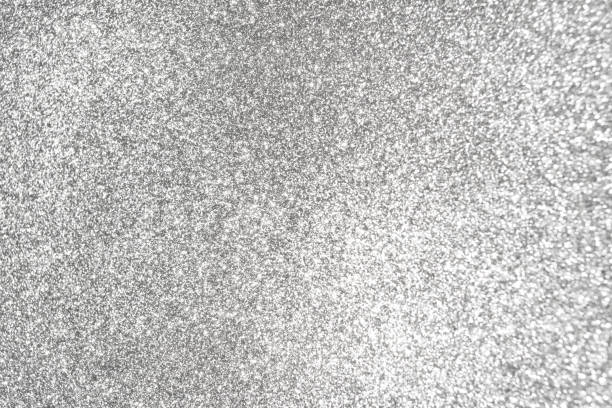 istock Silver Sparkling Lights Festive background with texture. Abstract Christmas twinkled bright bokeh defocused and Falling stars. 1248881131