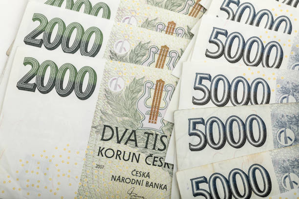 istock czech banknotes crowns, money concept crisis 1248883483