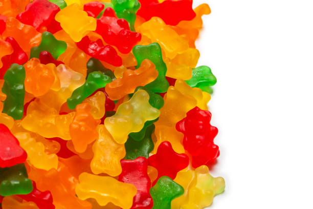istock Jelly sweats bears background. Top view. 1248883685