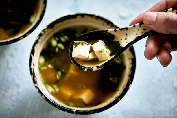 istock Japanese miso soup in a  bowl 1248889447