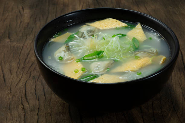 istock Oysters Soup with egg and radish Korean Food Style 1248893894