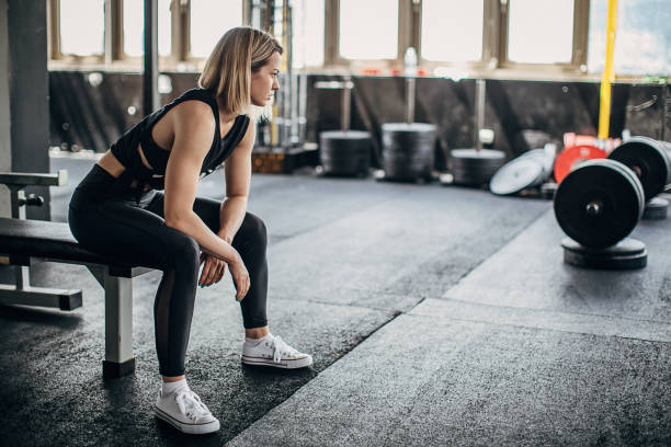 istock Beautiful fit woman taking a break 1248897071