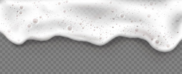 ilustrações de stock, clip art, desenhos animados e ícones de beer foam isolated on transparent background. - bubble seamless pattern backgrounds