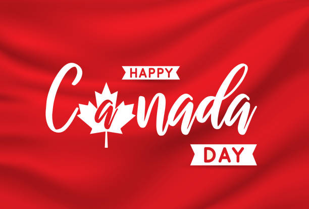 illustrations, cliparts, dessins animés et icônes de carte de la fête du canada sur satin élégant. vecteur - canada canadian culture leaf maple
