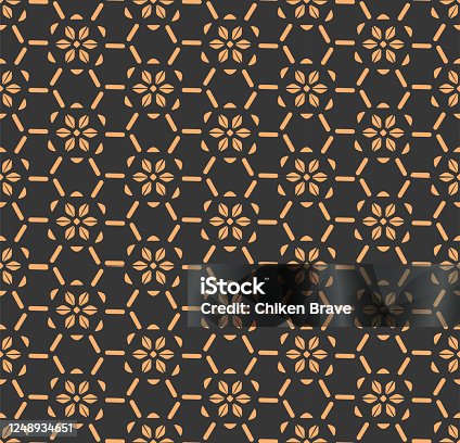 istock Repetitive Wave Graphic Golden Repetition Pattern. Repeat Elegant Vector Expensive Lattice Texture. Seamless Simple Roaring 1248934651