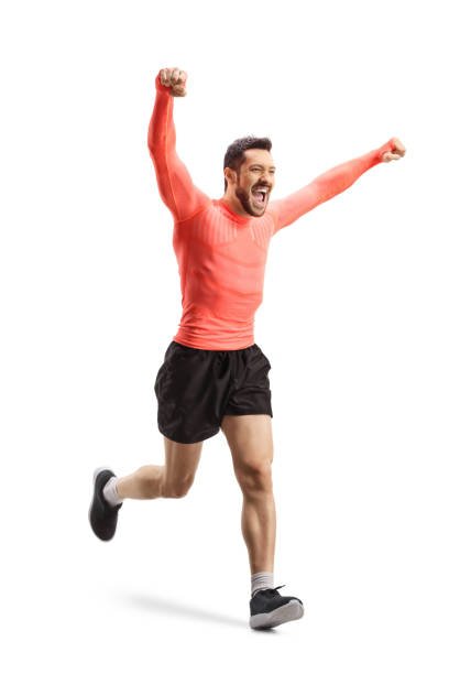 istock Young man running and gesturing happiness 1248935335