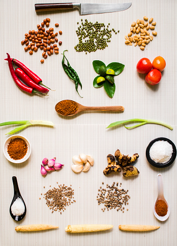 Many kind of spice and condiment
