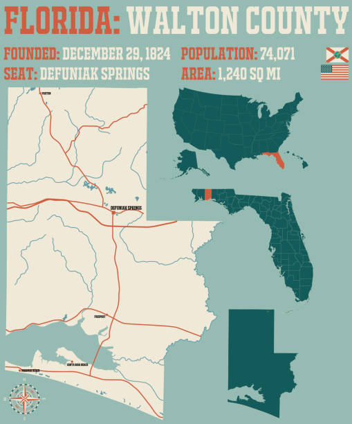 Walton County Map Map Of Walton County In Florida 