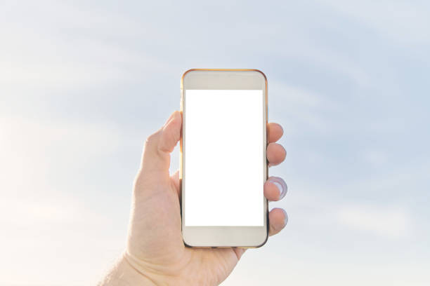 istock A Man hands holding smart phone with blank copy space screen 1248943212