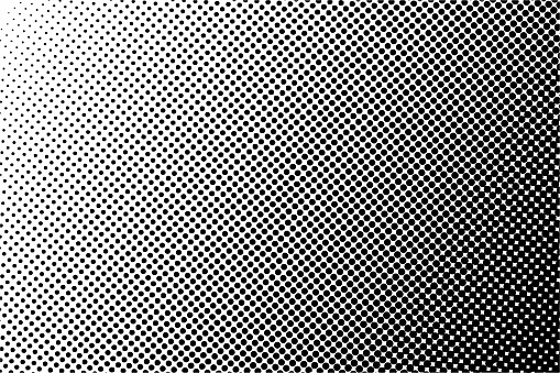 Halftone pattern background, vector halftone dots texture abstract backdrop.