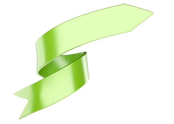 istock Green gift ribbon for your design. 1248947646