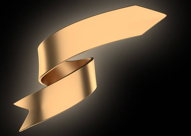 istock Long golden curly gift ribbon for your design. 1248947664